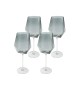 KARE komplet 4 kieliszków do wina         DIAMOND SMOKE 660 ml