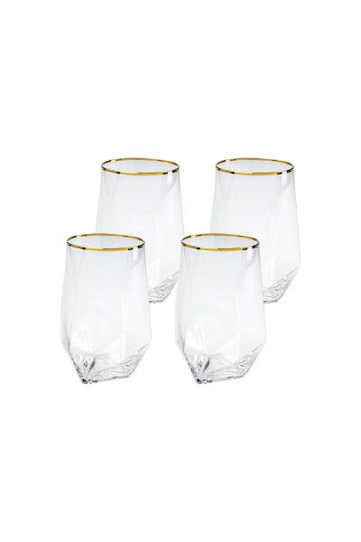 KARE komplet 4 szklanek DIAMOND RIM 510   ml