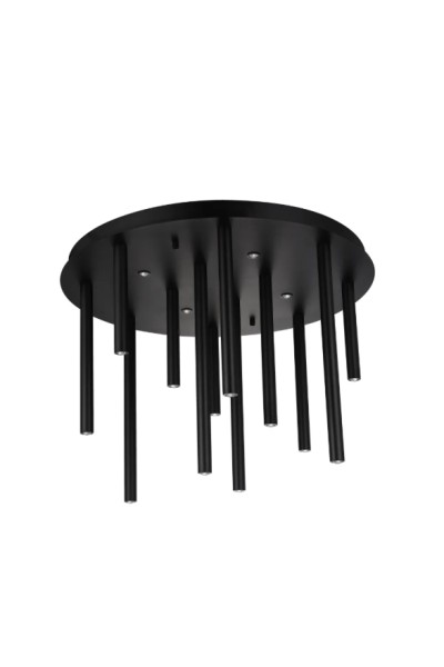 AZZARDO lampa sufitowa / plafon ILIOS 12  TOP 3-STEP DIMM czarna