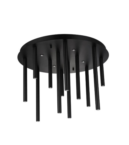 AZZARDO lampa sufitowa / plafon ILIOS 12  TOP 3-STEP DIMM czarna