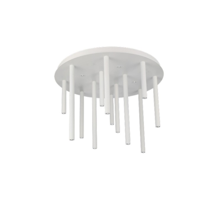 AZZARDO lampa sufitowa / plafon ILIOS 12  TOP 3-STEP DIMM biała