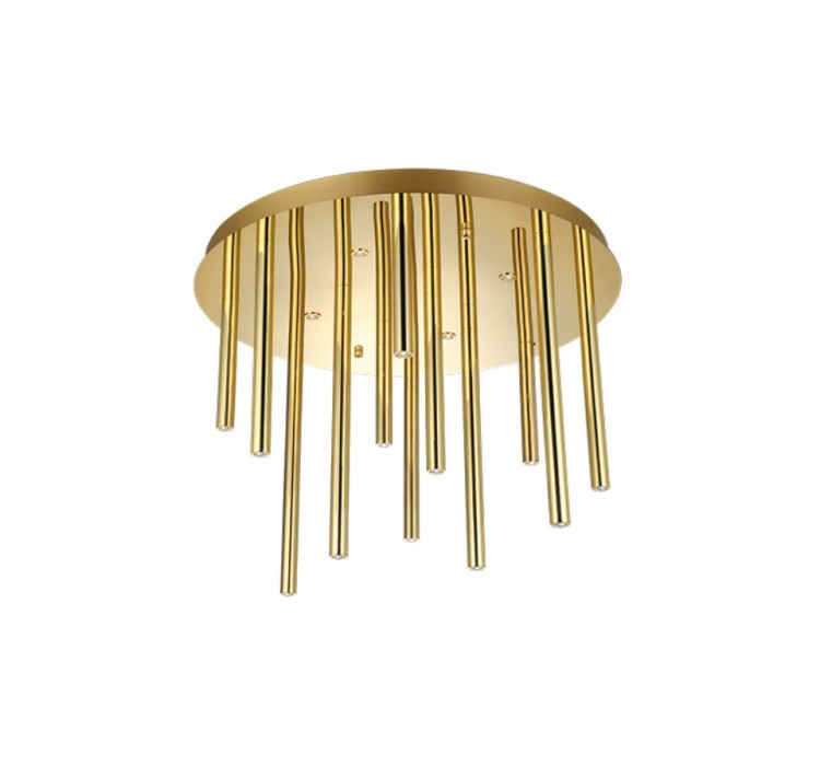 AZZARDO lampa sufitowa / plafon ILIOS 12  TOP 3-STEP DIMM złota
