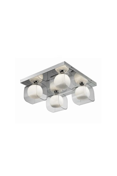 AZZARDO lampa sufitowa / plafon HAPPY 4   TOP srebrna