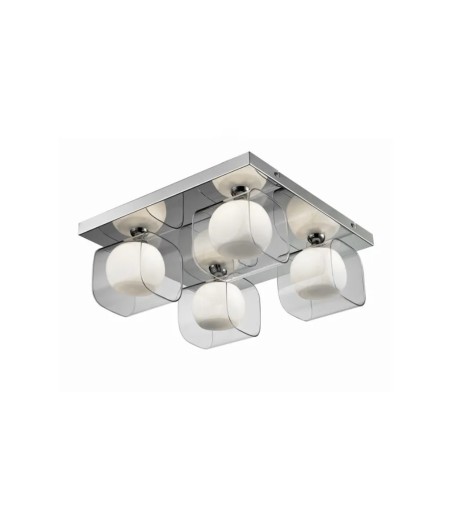 AZZARDO lampa sufitowa / plafon HAPPY 4   TOP srebrna