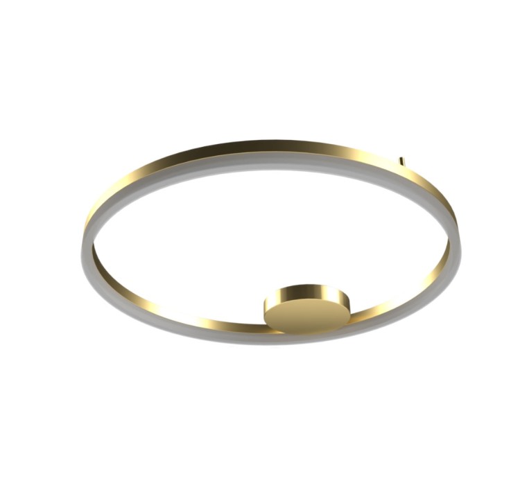 AZZARDO lampa sufitowa / plafon HALO TOP  120 CCT DIMM GO + REMOTE CONTROL złota
