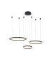 AZZARDO lampa wisząca HALO 80+60+40 CCT   DIMM z pilotem czarna