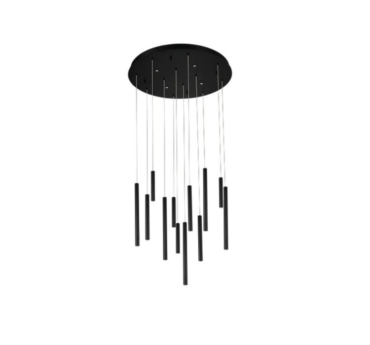 AZZARDO lampa wisząca ILIOS 12 3-STEP     DIMM czarna
