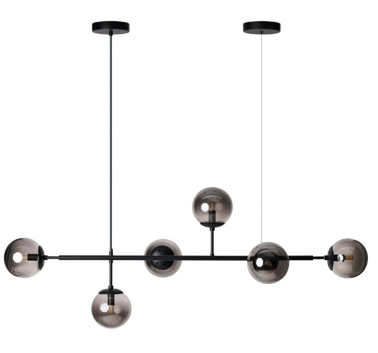 AZZARDO lampa wisząca HELIOS 6 czarna
