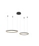 AZZARDO lampa wisząca HALO 80+60 CCT      DIMM GO z pilotem czarna