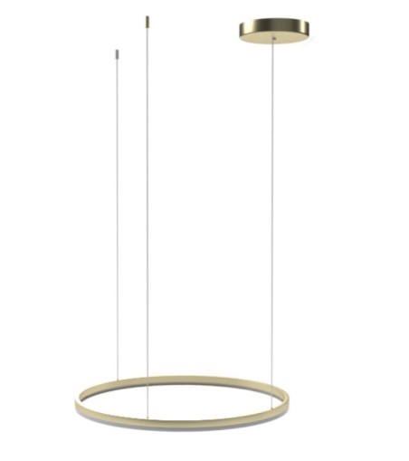AZZARDO lampa wisząca HALO 120 CCT DIMM   z pilotem złota