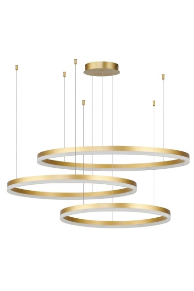 AZZARDO lampa wisząca HALO 100+80+60 GO   złota