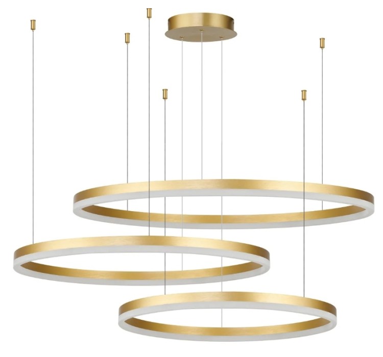 AZZARDO lampa wisząca HALO 100+80+60 GO   złota