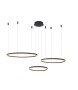AZZARDO lampa wisząca HALO 100+80+60 CCT  DIMM z pilotem czarna
