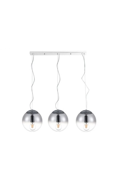 AZZARDO lampa wisząca IRIS 3 LINE         srebrna