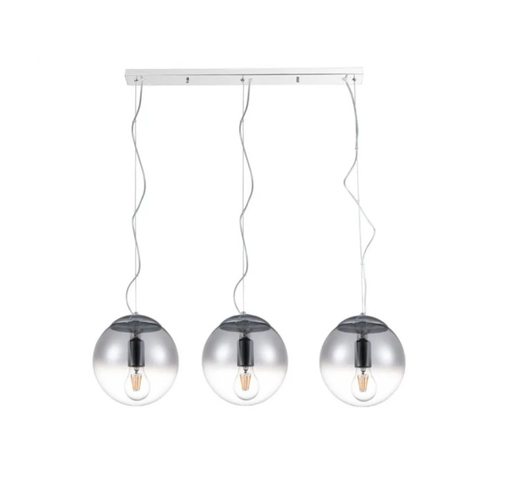 AZZARDO lampa wisząca IRIS 3 LINE         srebrna
