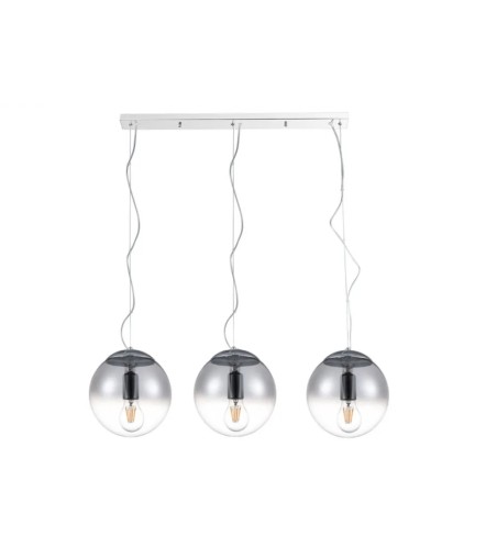 AZZARDO lampa wisząca IRIS 3 LINE         srebrna