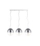 AZZARDO lampa wisząca IRIS 3 LINE         srebrna