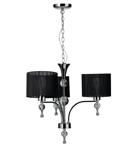 AZZARDO lampa wisząca IMPRESS 3 czarna