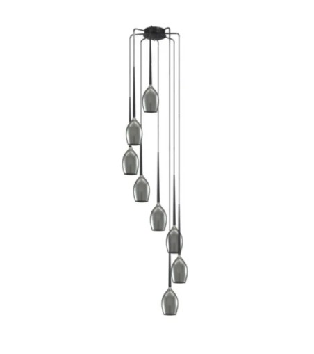AZZARDO lampa wisząca IZZA 8 szara