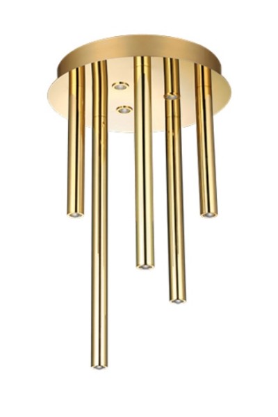 AZZARDO lampa sufitowa / plafon ILIOS 5   TOP 3-STEP DIMM złota