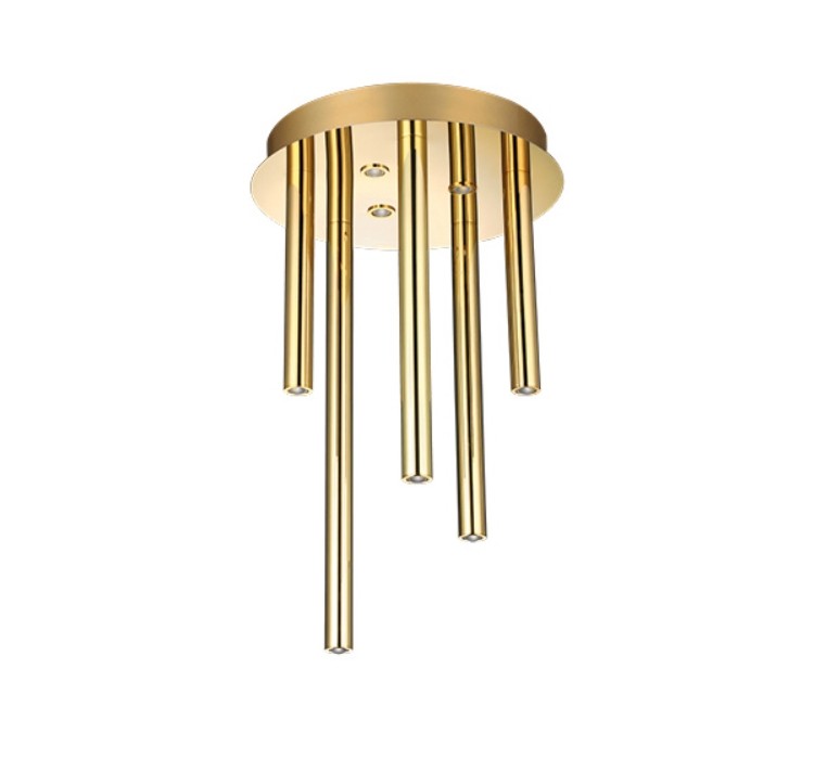 AZZARDO lampa sufitowa / plafon ILIOS 5   TOP 3-STEP DIMM złota