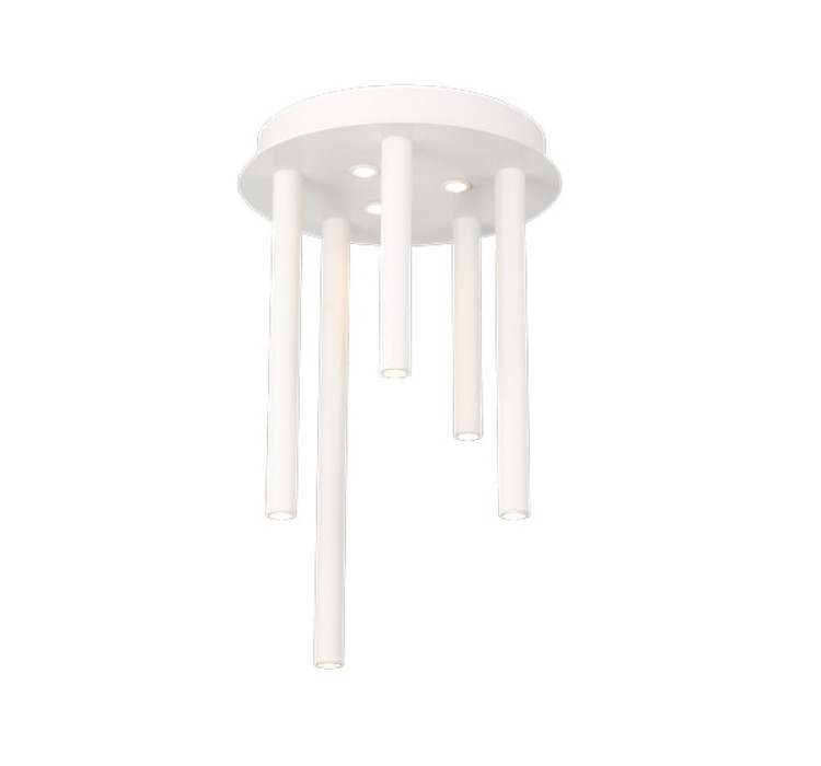 AZZARDO lampa sufitowa / plafon ILIOS 5   TOP 3-STEP DIMM biała