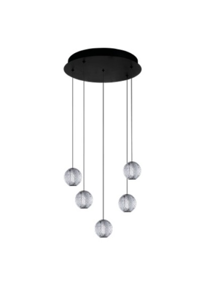 AZZARDO lampa wisząca EDEM 5 ROUND        czarna