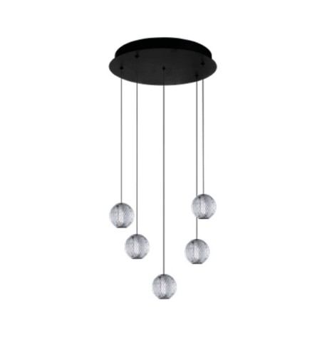 AZZARDO lampa wisząca EDEM 5 ROUND        czarna