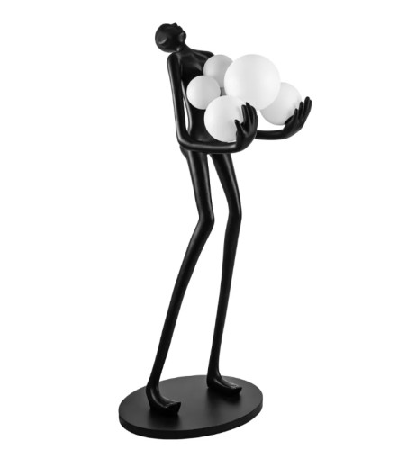 AZZARDO lampa podłogowa ATLAS B czarna