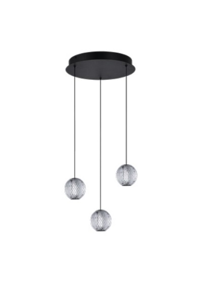 AZZARDO lampa wisząca EDEM 3 ROUND        czarna