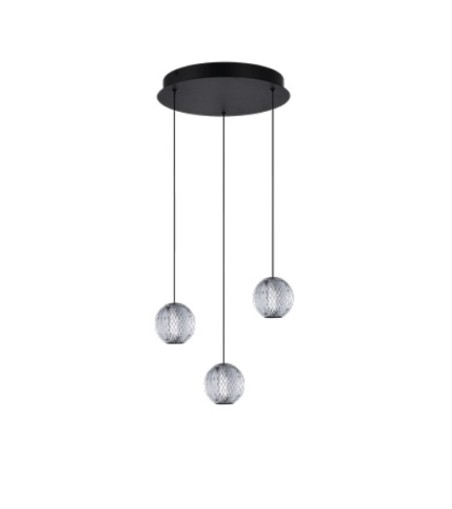 AZZARDO lampa wisząca EDEM 3 ROUND        czarna