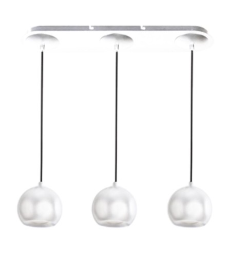 AZZARDO lampa wisząca GULIA 3 biała