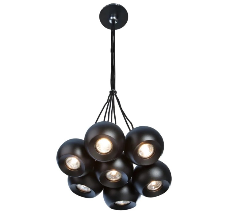 AZZARDO lampa wisząca GULIA 7 czarna
