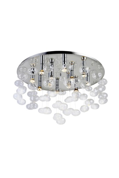 AZZARDO lampa sufitowa / plafon LUVIA     D80 transparentna