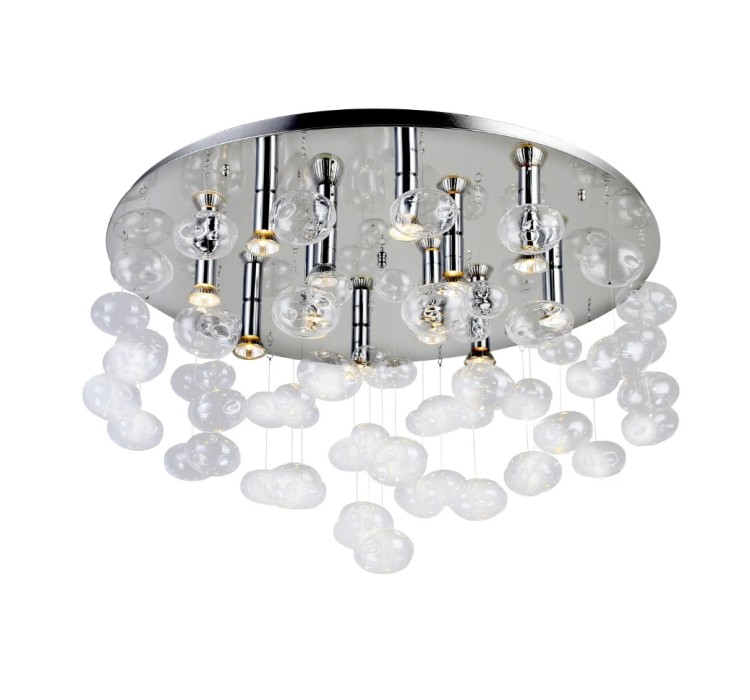AZZARDO lampa sufitowa / plafon LUVIA     D80 transparentna
