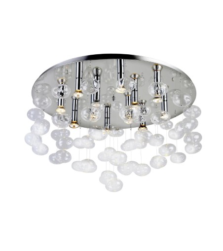 AZZARDO lampa sufitowa / plafon LUVIA     D80 transparentna