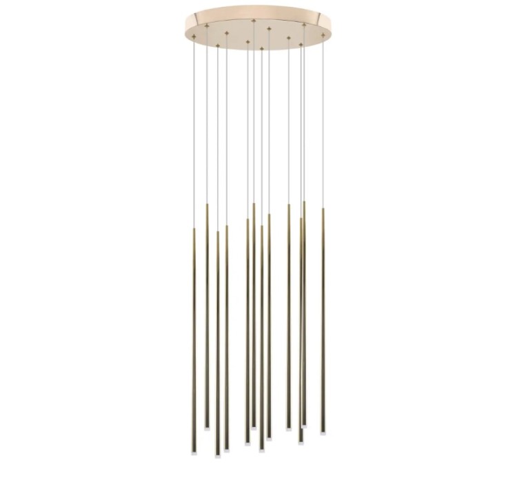 AZZARDO lampa wisząca LOUISE 12 zlota