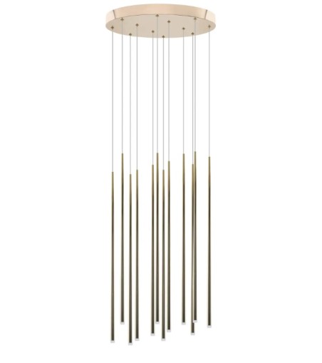 AZZARDO lampa wisząca LOUISE 12 zlota