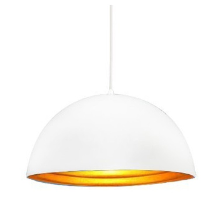AZZARDO lampa wisząca MODENA 40 biała /   złota