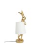 KARE lampa stołowa RABBIT 50 cm złota / biała