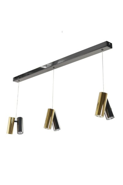 AZZARDO lampa wisząca JADE 6 czarna /     złota