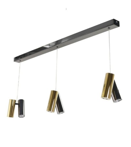 AZZARDO lampa wisząca JADE 6 czarna /     złota
