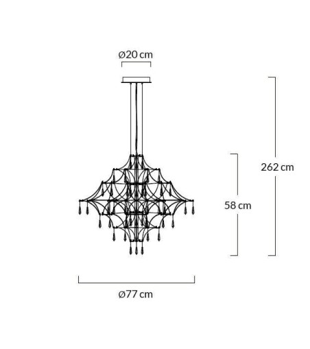 MOOSEE lampa wisząca CONSTELATION 77      GOLD - LED, stal szczotkowana