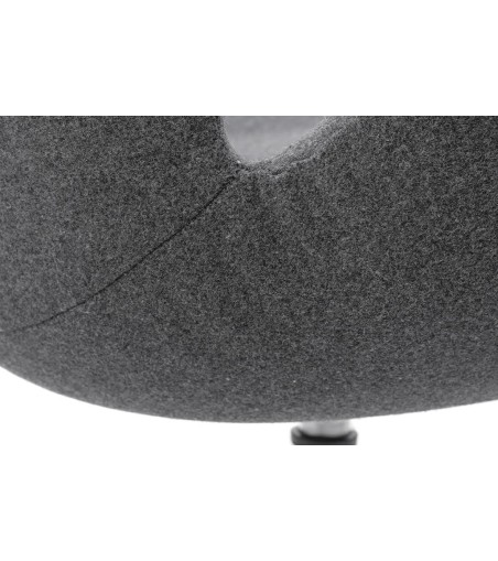 Fotel SWAN WOOL PREMIUM szary - wełna, podstawa stal