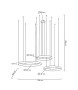 MOOSEE lampa wisząca LIBERTY 3B złota