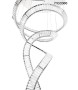 MOOSEE lampa wisząca WAVE CORDON 2B chrom