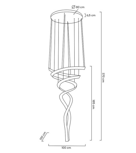 MOOSEE lampa wisząca WAVE CORDON 2B chrom