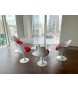 Stół TULIP ELLIPSE MARBLE CARRARA biały - blat owalny marmurowy, metal