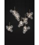 Lampa wisząca CAPRI LINE 7 złota - 420 LED, aluminium, szkło