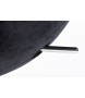 Fotel EGG SZEROKI VELVET czarny.50 - welur, podstawa stal
